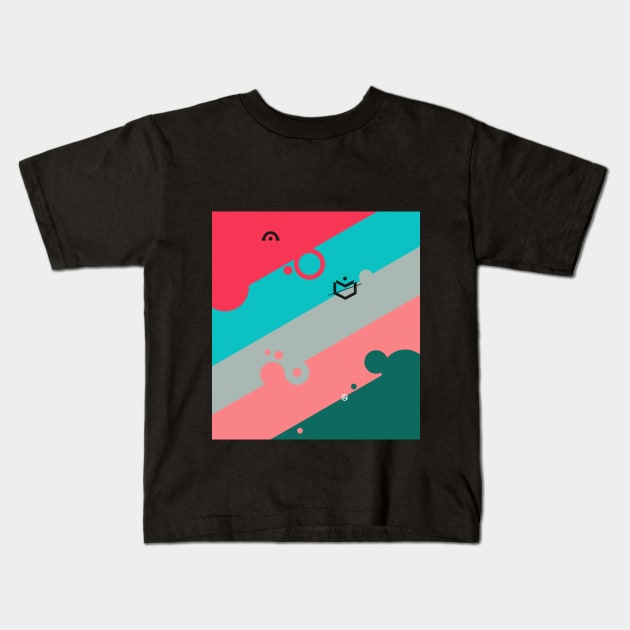 Typohole stripes. Flamingo Kids T-Shirt by typohole